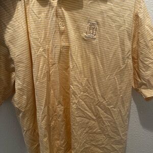Fairway & Greene Yellow Striped Polo Shirt